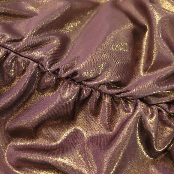 Purple and Gold Shimmer Party Dress - Picture 5 of 5